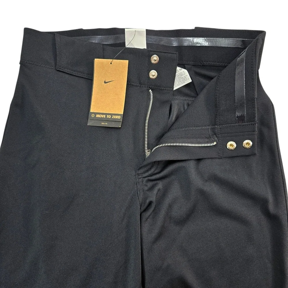 Nike Baseball Pants Mens Small Black Polyester Slim Fit FZ1369-010 Move To Zero